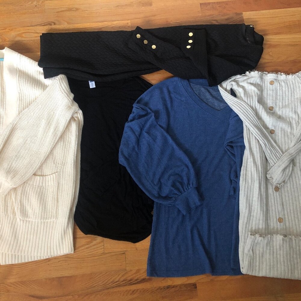 5 items women's tops sweaters and dresses